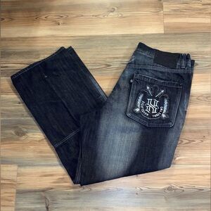 Vintage Eight 732 Jeans Mens 40 x 34  Embroidered Pocket Baggy 8732 Hip Hop Y2K